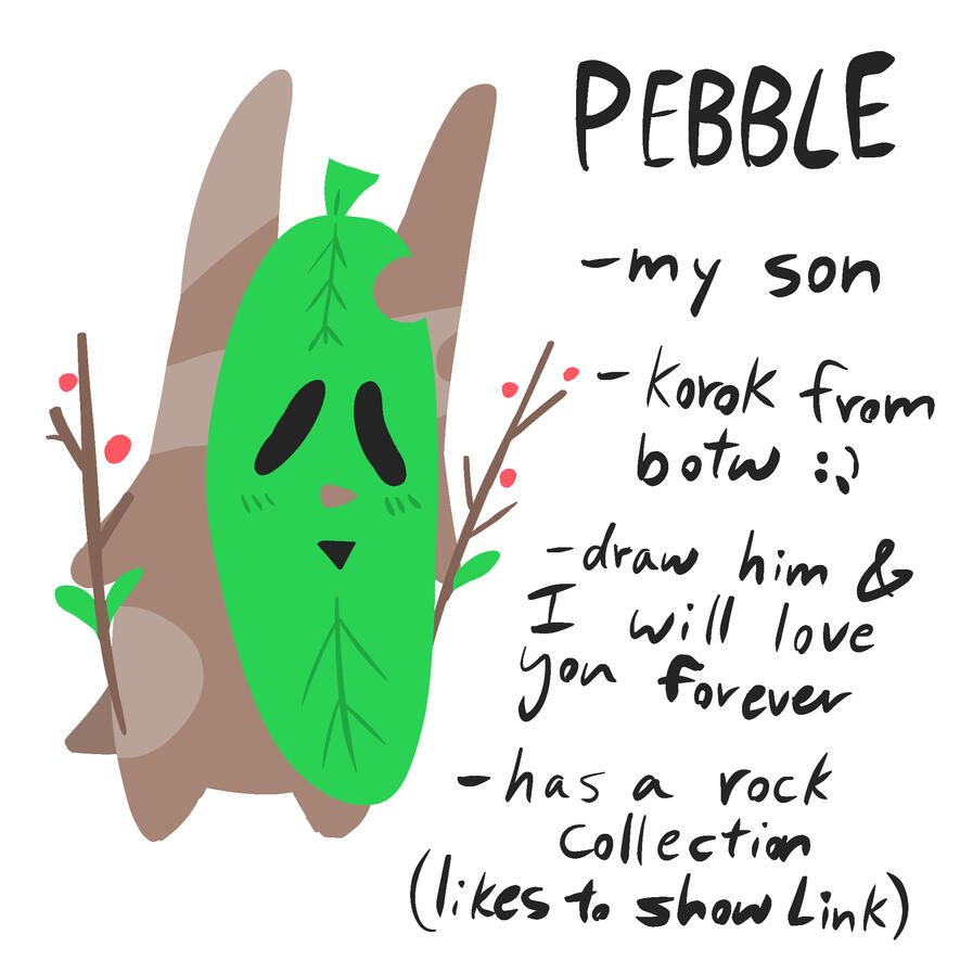 Zelda series Korok OC // Character is Pebble by CrowTeethh