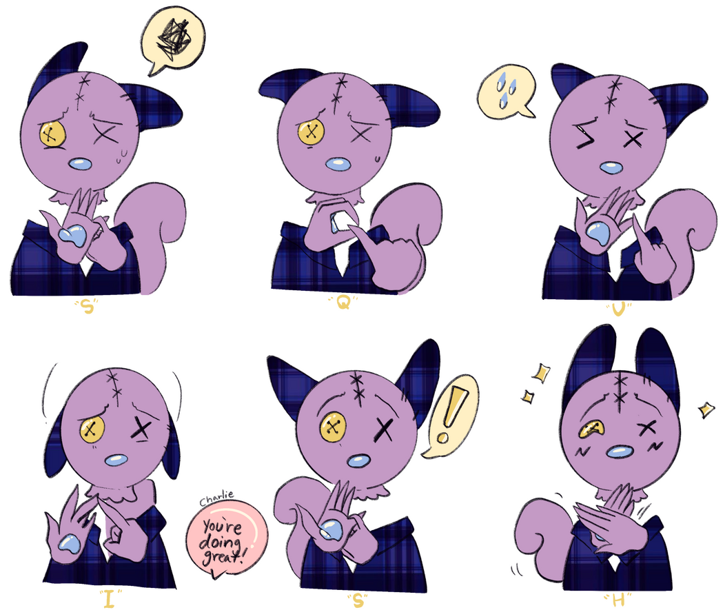 Character is Squish by @Wildberrycrush on ArtFight // Fan-character of Hazbin Hotel // Completed 9 Jul 2025